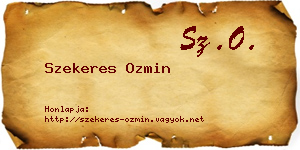 Szekeres Ozmin névjegykártya